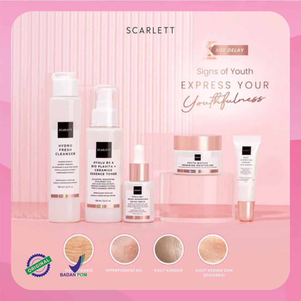 Scarlett Hydra Serum-Mois-Toner-Cleanser