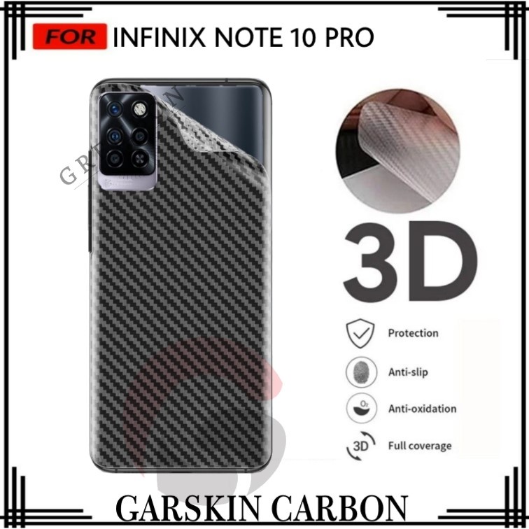 GARSKIN INFINIX NOTE 10 / NOTE 10 PRO / NFC SKIN HANDPHONE CARBON 3D