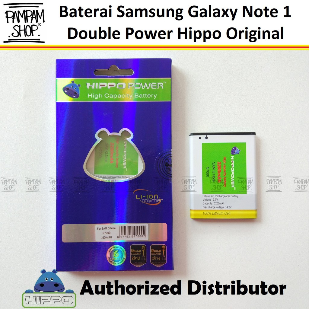 Baterai Hippo Double Power Original Samsung Galaxy Note 1 N7000 I9220 Ori Batre Batrai Hipo Dual