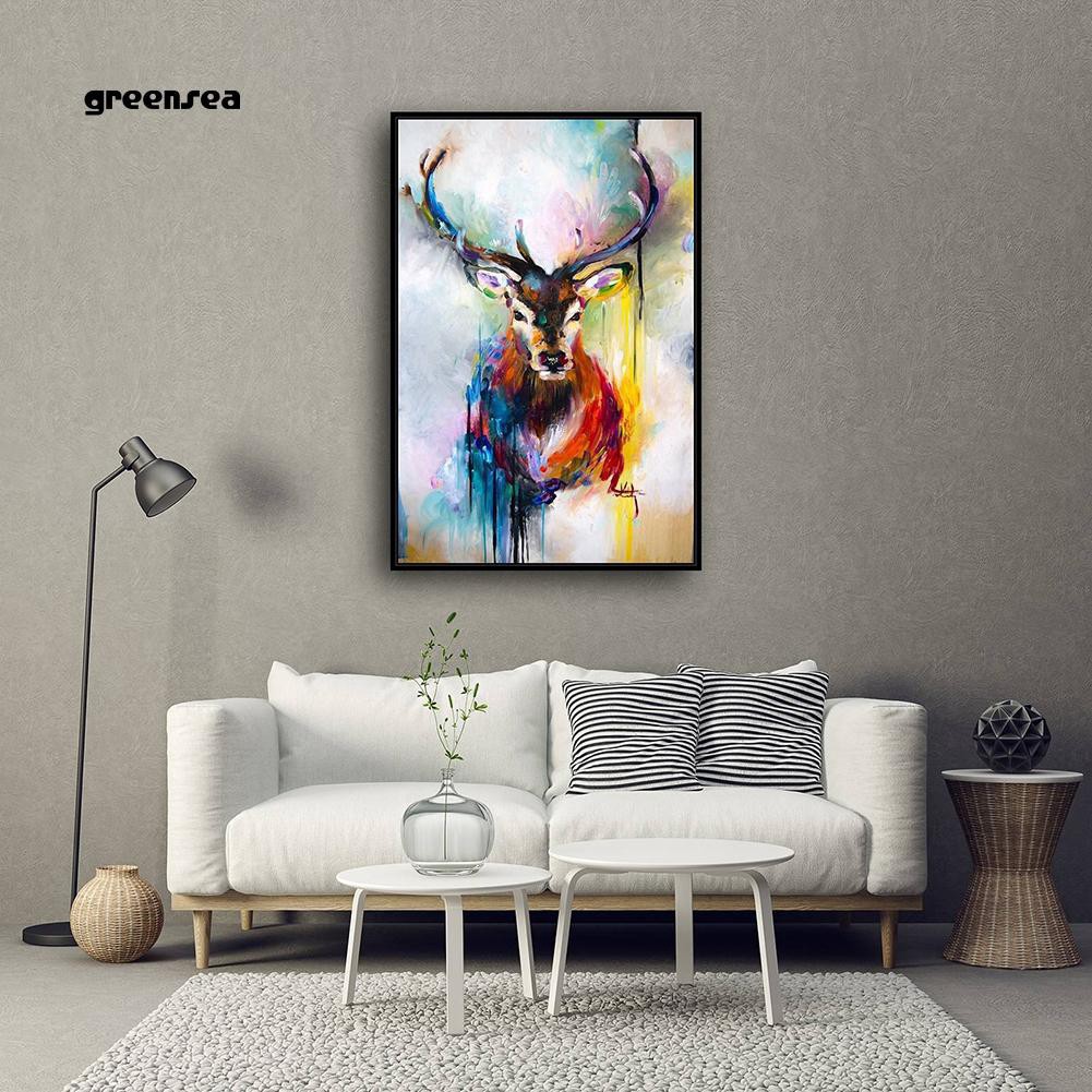 Greensea Animal Antler Painting Home Living Room Wall Art