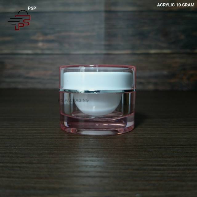 POT CREAM 10 GRAM / POT ACRYLIC 10 GRAM PINK TRANSPARANT