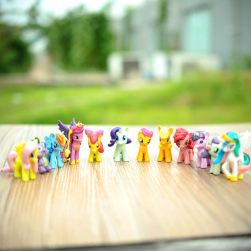 Little Pony Action Figure / Pajangan mainan kuda 4 cm isi 12 pcs