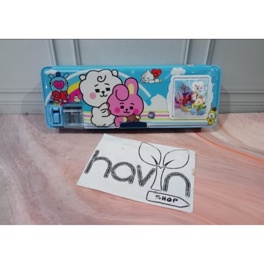 kotak pensil ada kalkulator/pencil case KALKULATOR/TEMPAT PENSIL MAGNET KALKULATOR-BTS MAKALBESAR