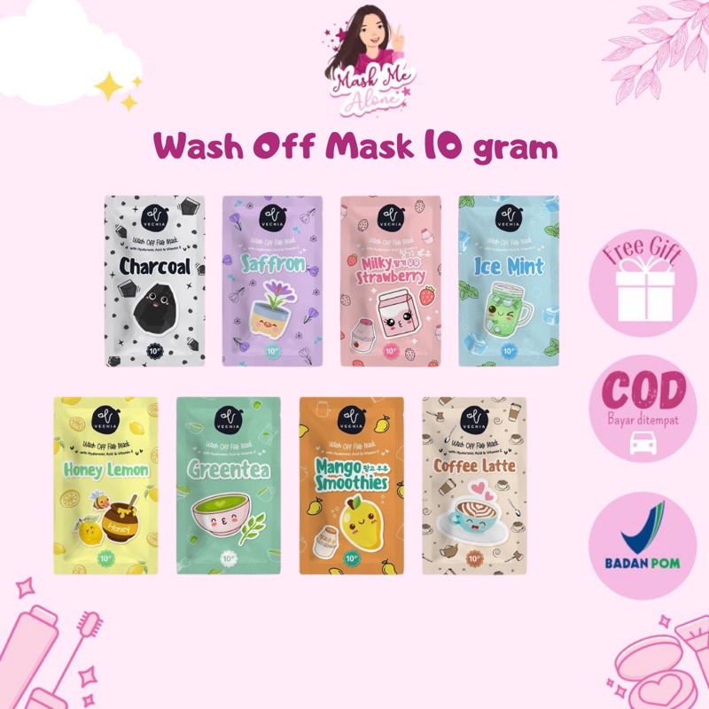 (FREE GIFT) BPOM Vechia Masker Wajah Wash Off Mask