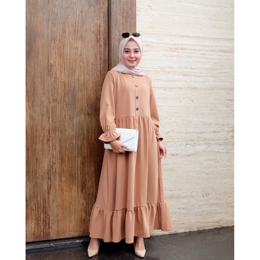 Adinda dress / DRESS WANITA MUSLIMAH / CASUAL DRESS / DRESS KEKINIAN