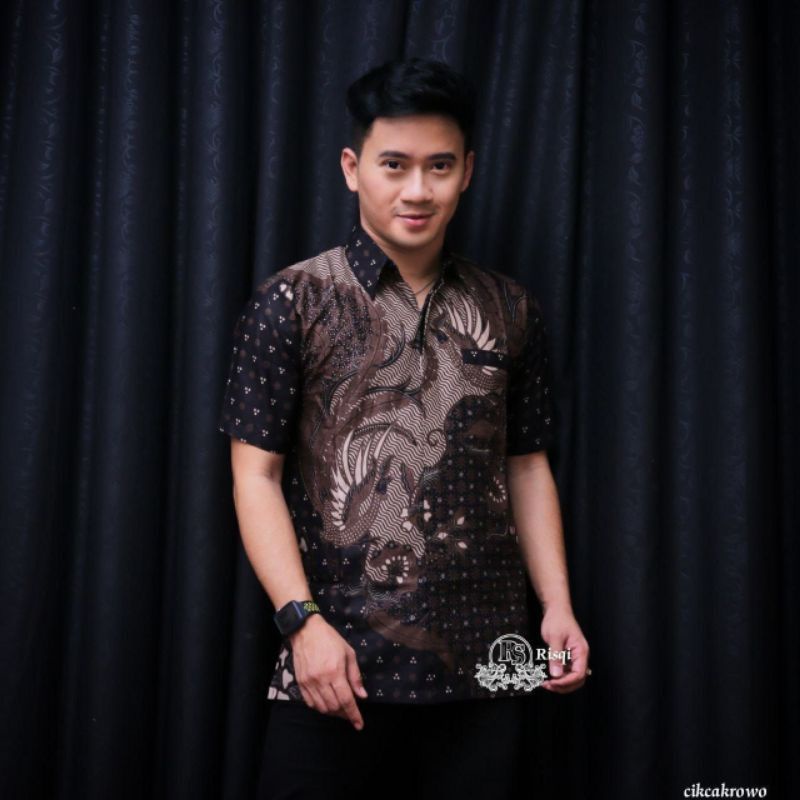 BAJU BATIK PENDEK BATIK PRIA LENGAN PENDEK