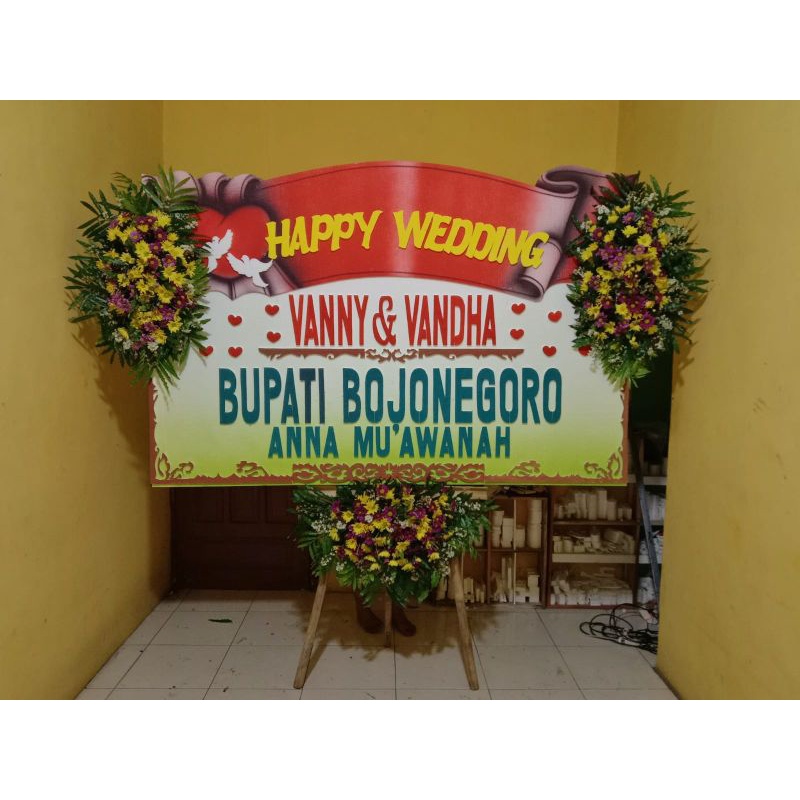 Karangan Bunga Segar Wedding / Pernikahan Purbalingga #2