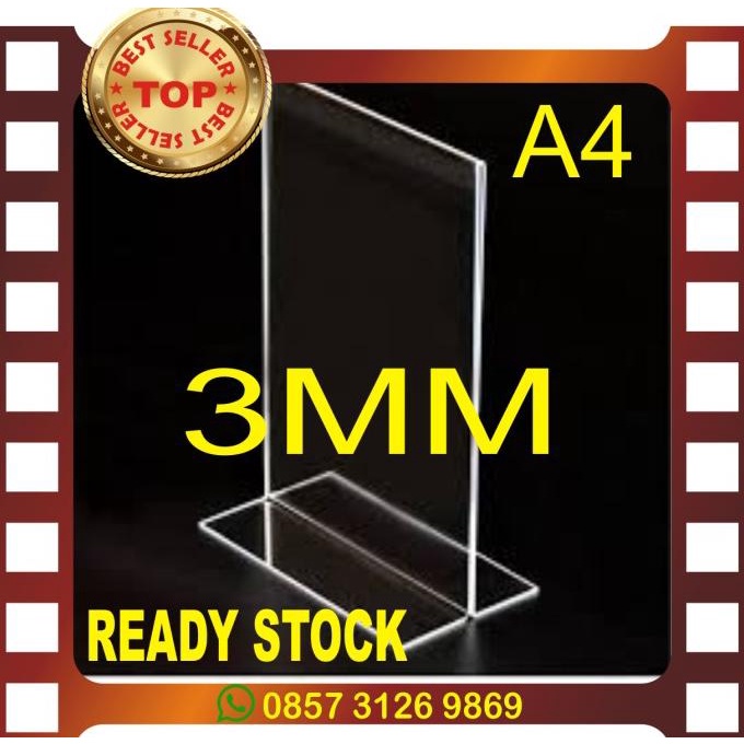 

Office & Stationery | Document Organizer | Acrylic Standing Brosur A4 3Mm 2 Sisi | Best Seller