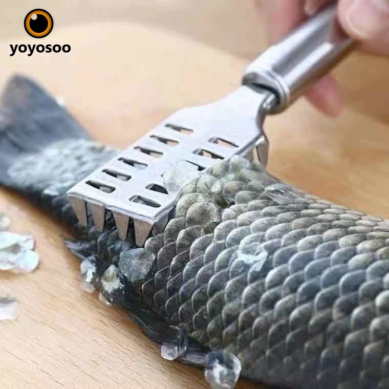 Pembersih Sisik Ikan PLASTIK / Stainless Serutan Pisau Sisik Ikan  yoyosoo