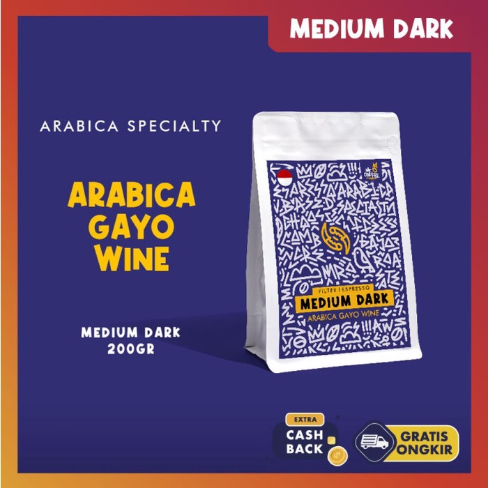 

⭐BISA COD⭐ Kopi Arabika DARK ROAST GAYO WINE | biji Kopi Aceh gayo single origin - BIJI SANGRAI