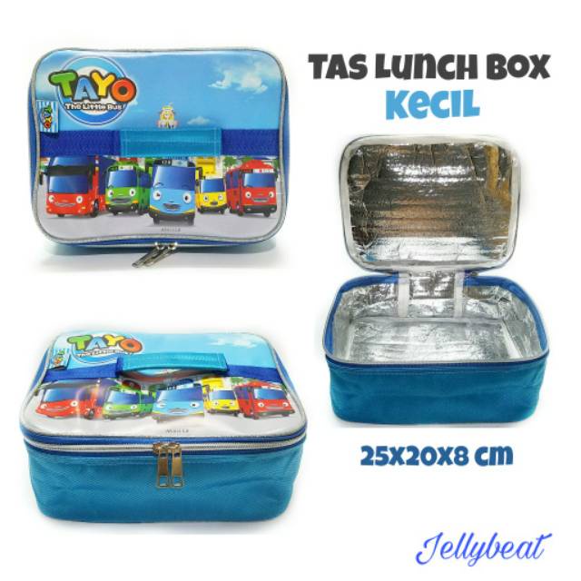 Tas bekal anak karakter / kotak makan / lunch box insulated lapis aluminium foil tahan panas