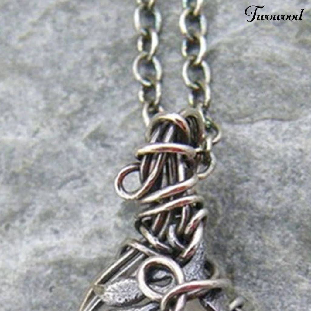 Twowood Clavicle Necklace Extension Chain Leaf Print Fine Workmanship Faux Moonstone Pendant Charm Necklace for Women