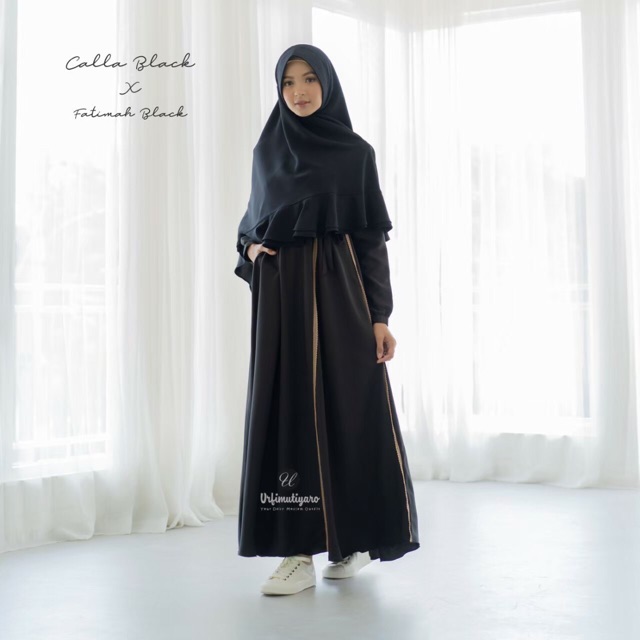 Gamis Calla Dress dan Khimar Fatimah by Urfimutiyaro