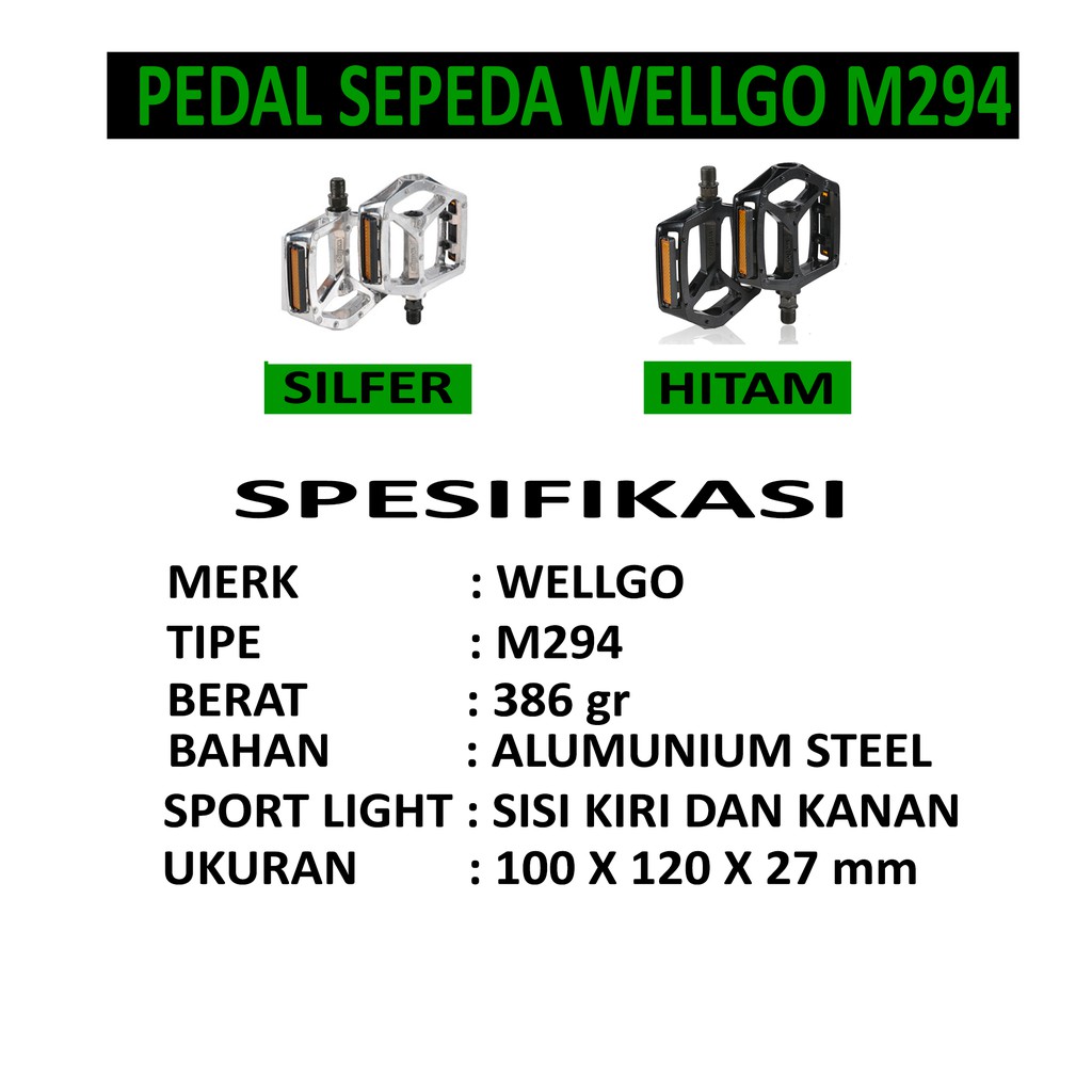 PROMEND Pedal Sepeda Aluminium Anti Slip Wellgo M294 / M195