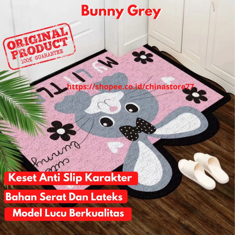 Keset Rumah Kamar Mandi Dekorasi Rumah Keset Kaki Karakter Anti Slip Model Bihun Lucu