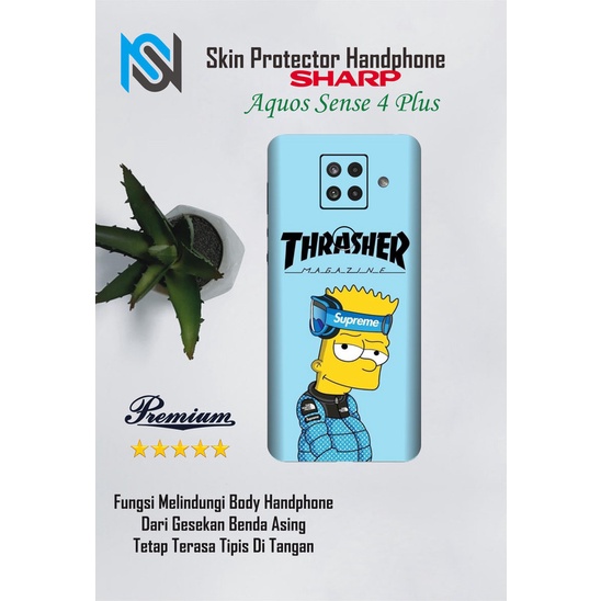 Isi 2pcs Garskin Hp Sharp aquos Sense 4 Plus Motif sim - Free Custom Motif