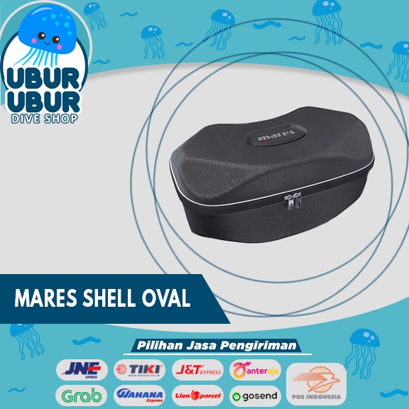 Mares Shell Oval 415864 - Shockproof Case Mares - Case Masker Selam - Box Kacamata Selam