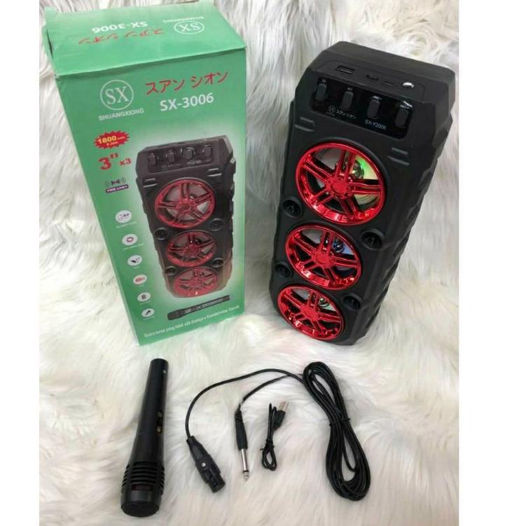 (MURAH) COD Speaker Bluetooth Karaoke 3 Tingkat SX-3006/Salon Karaoke Bluetooth SX-Y3006/