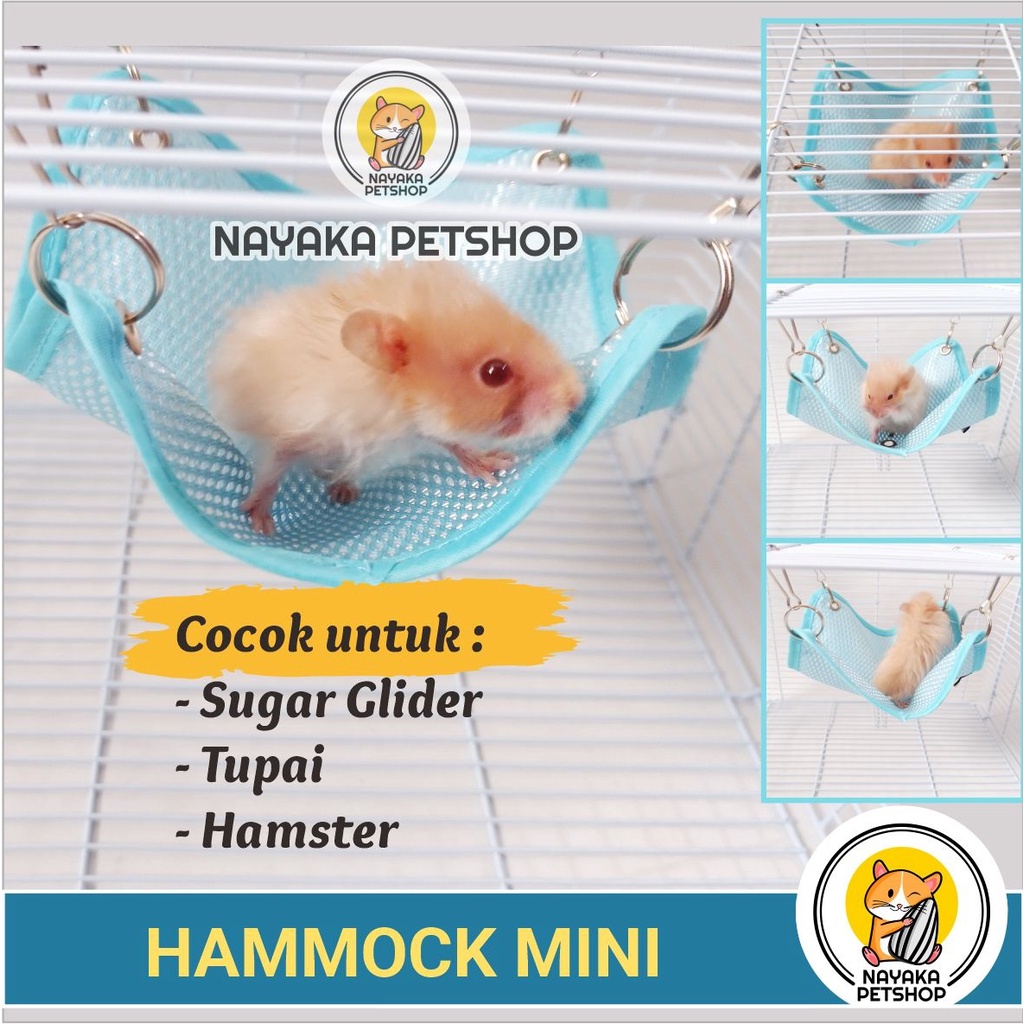 Hammock Mini Hamster Hanging Pouch Kecil Sugar Glider Tempat Tidur Gantung Tupai