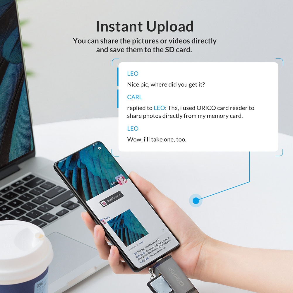 Orico Card Reader OTG 6 in 1 USB 3.0 Micro USB 2.0 Tipe C Ke SD TF Adapter Multi Memory SD Cardreader