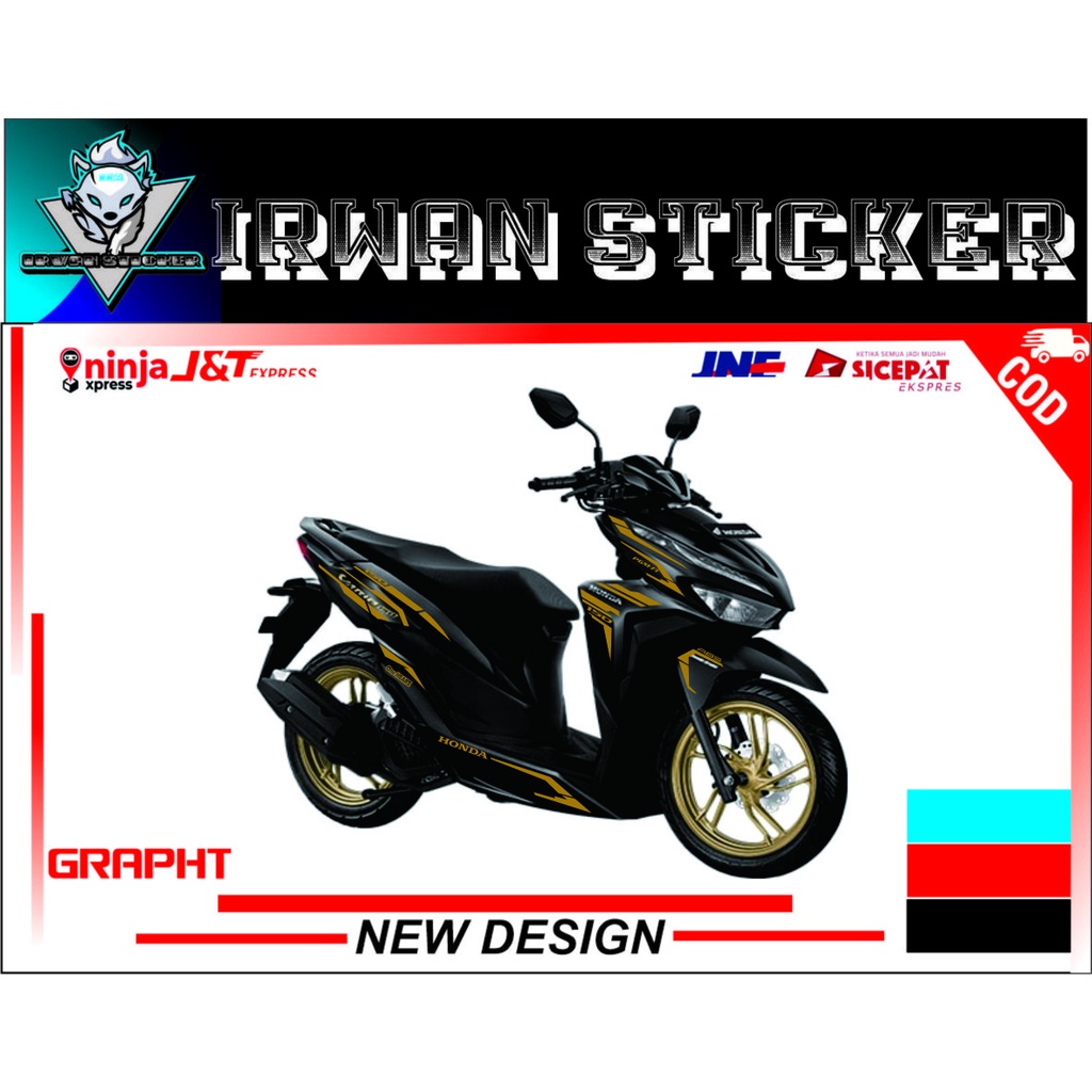 jual cutting sticker honda vario 150 new terbaru striping cutting sticker vario 2021.////