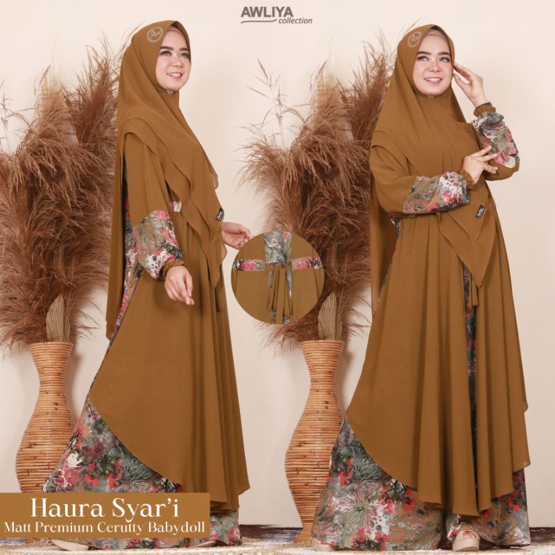 GAMIS HAURA SYAR'I TERBARU/ORIGINAL AWLIYA COLLECTION/CERUTY BABYDOOLL PREMIUM/