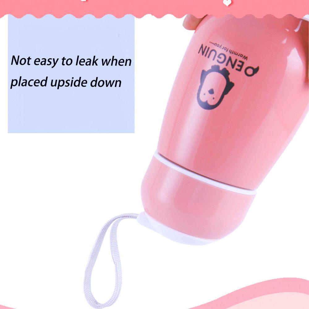 Solighter 300ml Botol Hangat Dan Dingin New Vacuum Anti Bocor Mug Pinguin