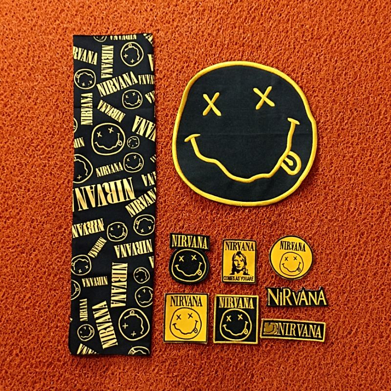 Backpatch bordir NIRVANA Satu Set free Slayer Bandana Best Seller