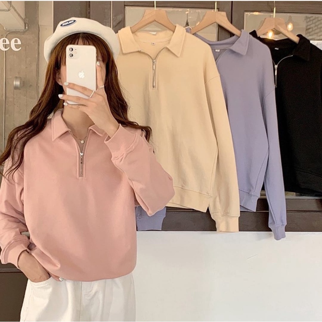 sweater wanita - Livy Collar Sweater wanita korean style - fashion terbaru