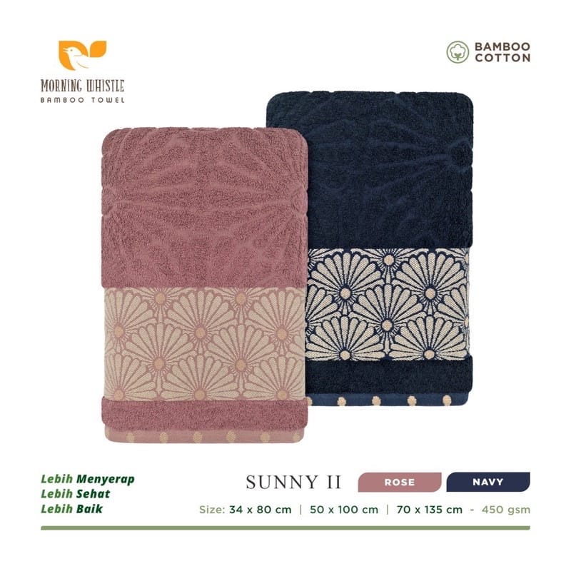 Terry Palmer Morning Whistle Sunny Bamboo 50x100 Handuk Travel Mandi Dewasa