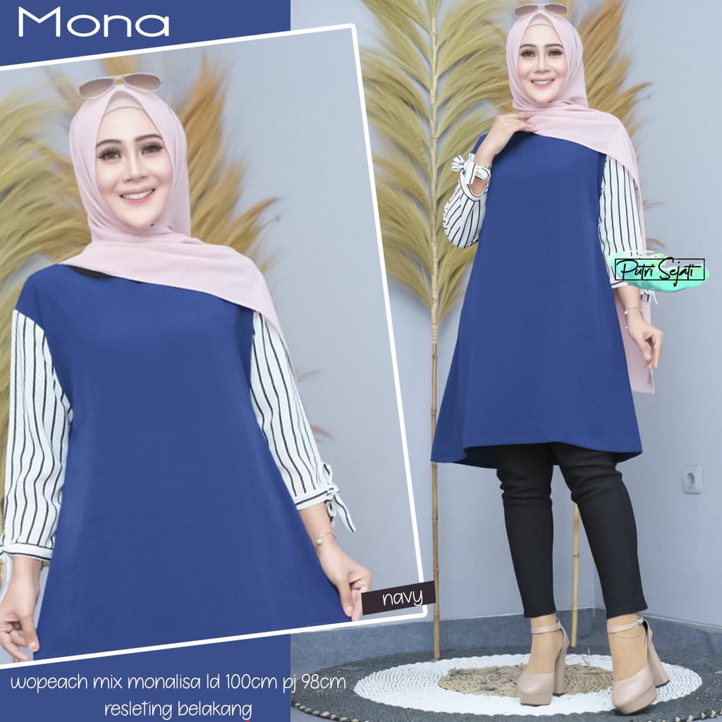Baju Tunik Wanita Baju Wanita Tunik Premium Mona Tunik