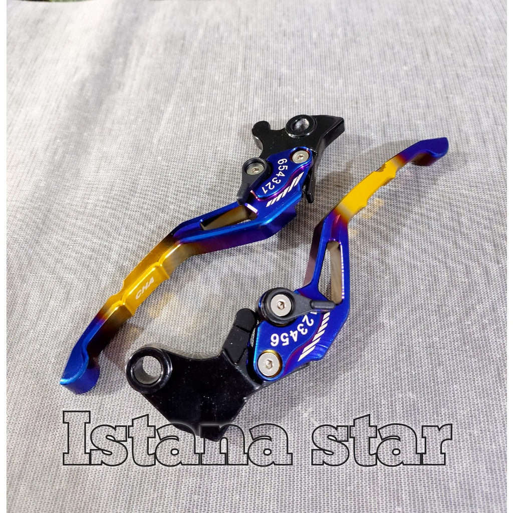 HENDEL / HANDLE motor all VIXION , RX KING model stelan Gold harga 1 paket TWO TONE