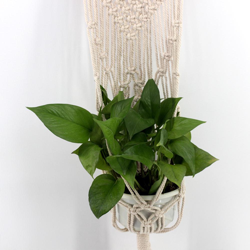 Gantungan Tali Rajut Macrame dengan Kantung Holder Pot Gantungan Tali Rajut Macrame dengan Kantung Holder Pot