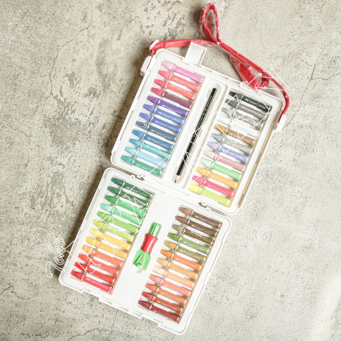 

PASTEL-DRY-OIL- FABER CASTELL HEXAGONAL OIL PASTELS 48 WARNA -OIL-DRY-PASTEL.