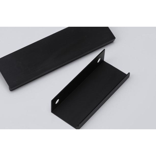 Gagang Knob Pintu Lemari Laci Aluminium Black Simple - 100