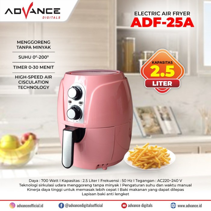 Advance Electric Air Fryer ADF-25A Pengoreng tanpa minyak ADF25A