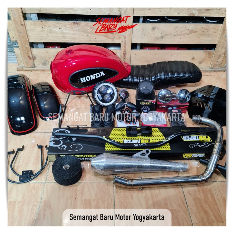 PAKET JAPSTYLE NEW MEGAPRO MONO INJEKSI, VERZA, CB150RVERZA MODEL SCRBLER GLOSSY THE BEST