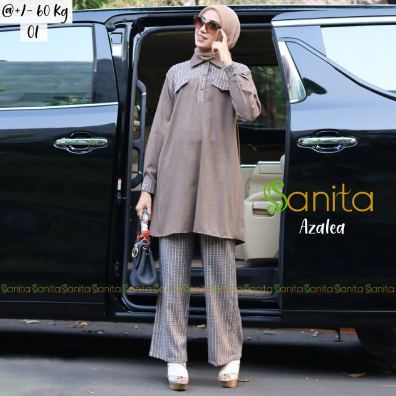 Setelan Tunik Celana Azalea Set by Sanita Hijab All Size