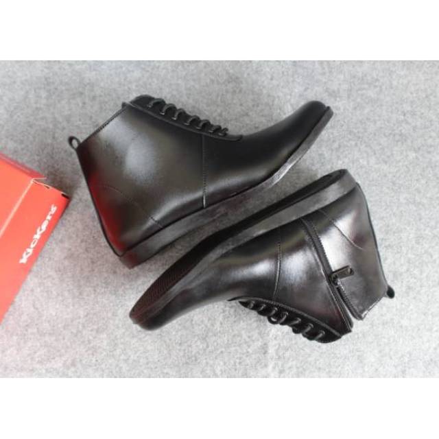 Sepatu Casual Pria Terbaru V 42812 Brand Varka Sepatu Boots Kulit Sintetis Kuliah Kerja Warna Hitam