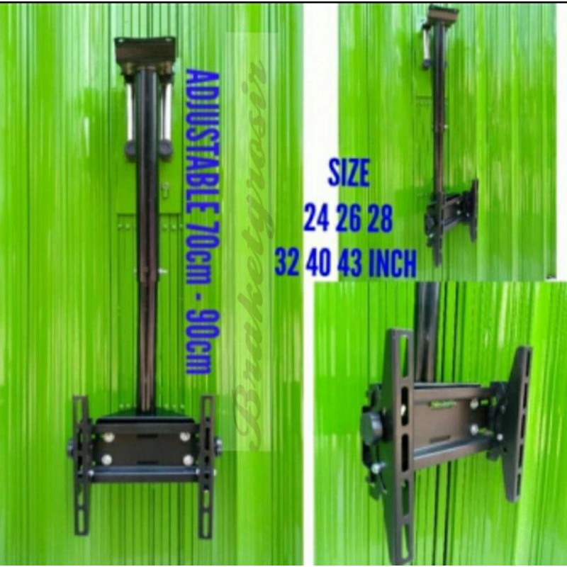 Bracket Breket Braket Ceiling TV Gantung atas 43 40 32 28 24 19 inch panjang 1 meter