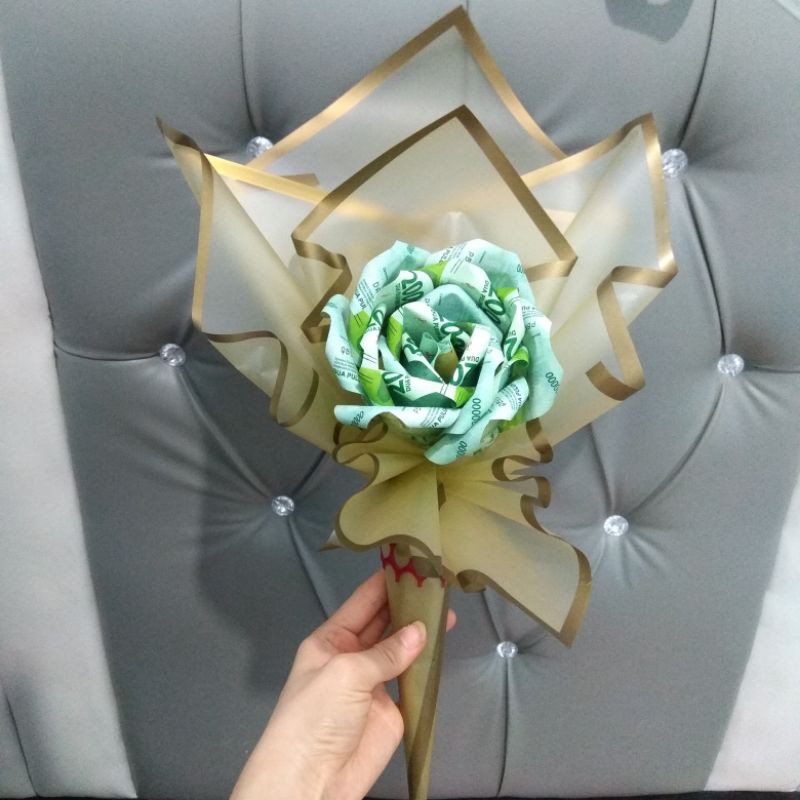 buket uang/bouquet bunga uang asli