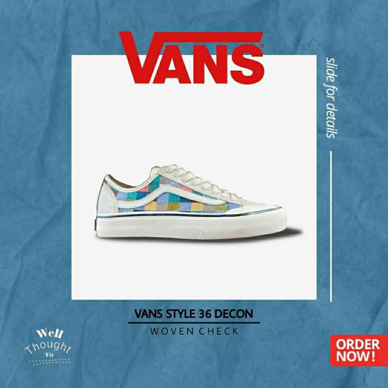 Vans style 36 decon woven check