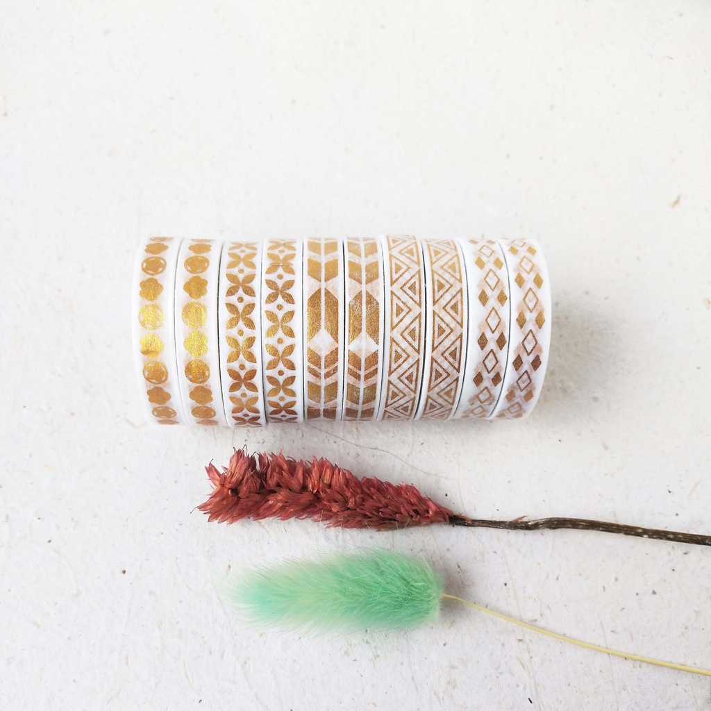 

Gold Foil Washi Tape 8mm X 3m