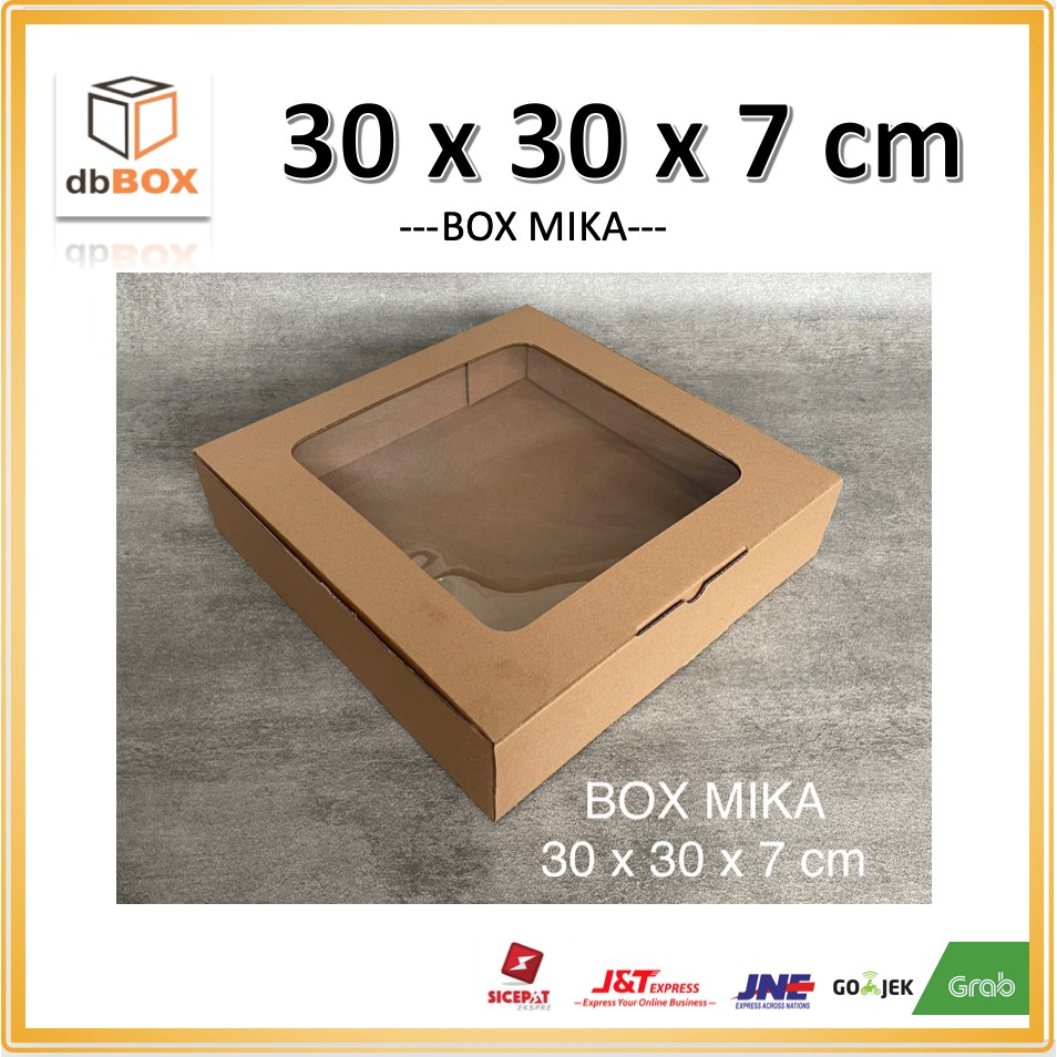 

BOX MIKA 30x30x7 kardus die cut, untuk kue hampers gift box MIKA MIKA