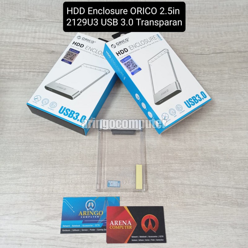 HDD Enclosure ORICO 2.5in 2129U3 USB 3.0 Transparan