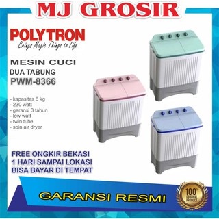 MESIN CUCI POLYTRON PWM 8366 / PWM 8363 8KG 2 TABUNG PWM 8366 / PWM 8363 8 KG PRIMADONA