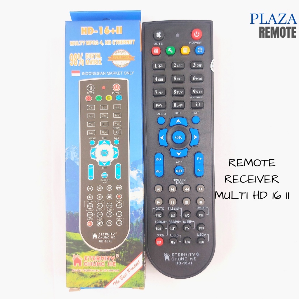 REMOTE MULTI RECEIVER PARABOLA HD MP4 HD 16 NEW