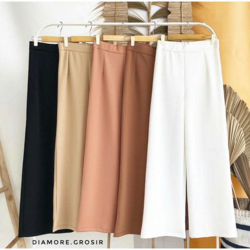 Eliz - Kulot Leony Polos / Celana Kulot Wanita-3