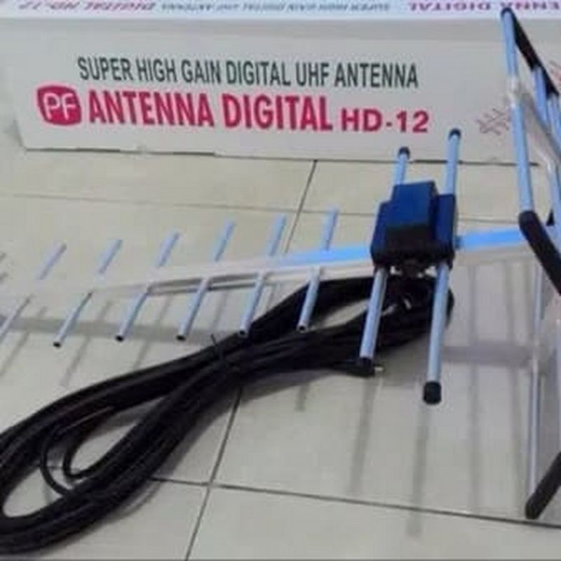 PF Antena TV Digital Outdoor + Kabel / Antenna TV Luar Digital PF HD12