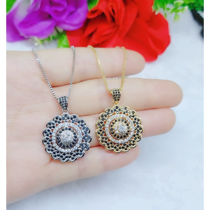 Kalung xupung mata full lapis emas perhiasan fashion K33,34